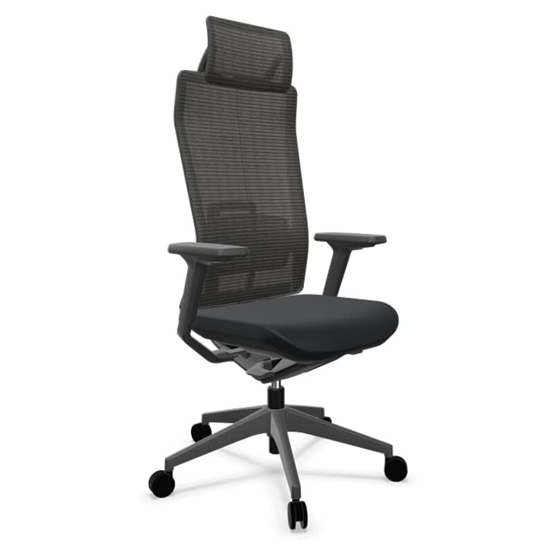 Silla de oficina Actiu TNK Flex con respaldo flexible para uso intensivo